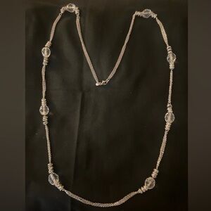 Beaded Silver Necklace
